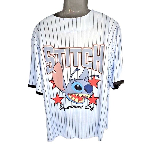 Disney Other - STITCH - Disney Men's Baseball Shirt 2X, Button Up, Short Sleeves, Great Graphic